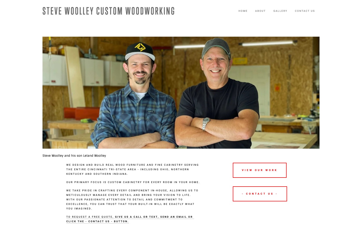 The current homepage